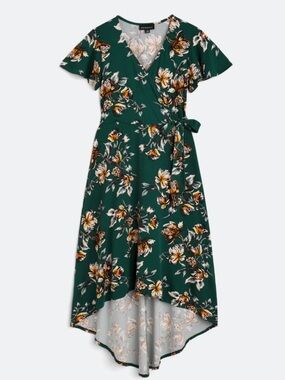 Fortune + Ivy | Dresses | Irene Faux Wrap Brushed Knit Hi Lo Maxi Dress |  Poshmark